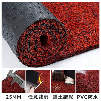 Avtomobil döşəmə paspasları — Ring Commercial Supermarket Car Door - black-red-extra-thick-encryption-25mm-6080cm