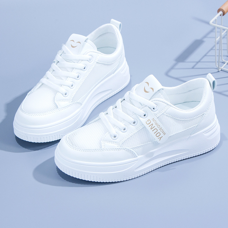 Little White Shoes Woman 2023 Summer New Versatile Student Breathable Mesh White Shoes Fashion INS Fashion Casual Board Shoes Woman