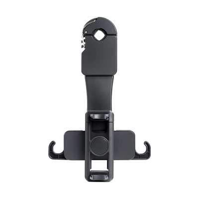 Car Rear Seat Mobile Phone Bracket Car Rear Pillow Mobile Phone Rack Buckle Type 360 ° Rotating Telescopic Multifunctional Bracket (Car phone holder) - black