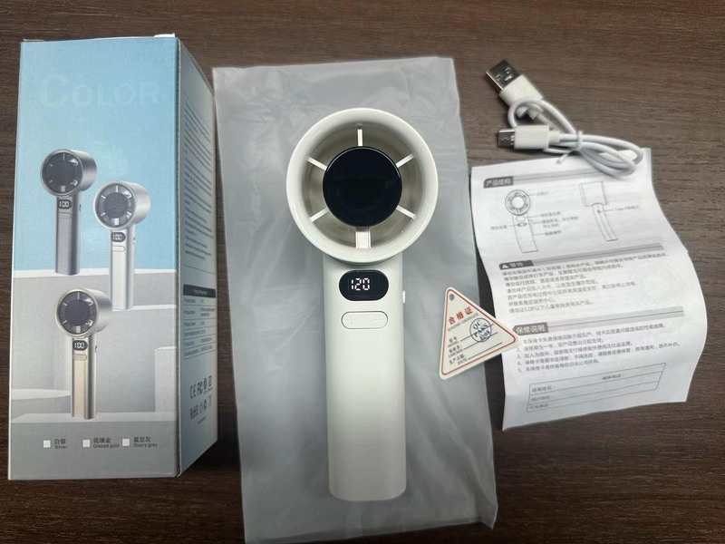 ターボ暴力ファンUSB高速ハンディデジタル表示ローラー無極調速新型ファンメーカーはロゴを印刷できる|undefined