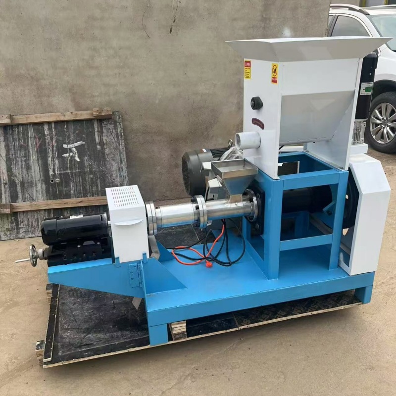 宠物狗粮膨化机 下沉浮水两用鱼饲料膨化机 单相电40型玉米膨化机