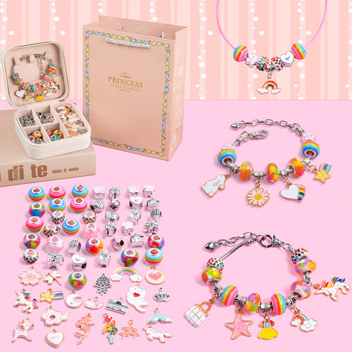 Amazon Cross-border Children's DIY Bead Bracelet, Children's Creative Jewelry Accessories, Girls' Festival Gifts