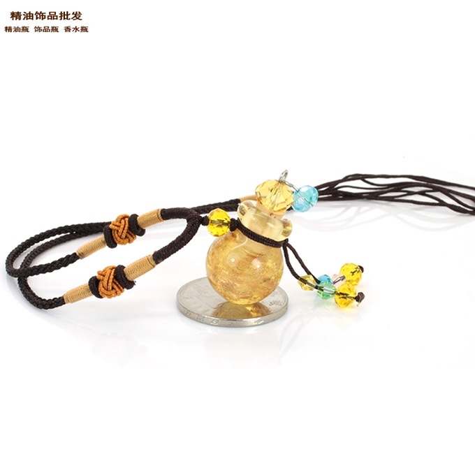 精油饰品网金黄球形小夜光金沙琉璃瓶双扣绳项链10.jpg