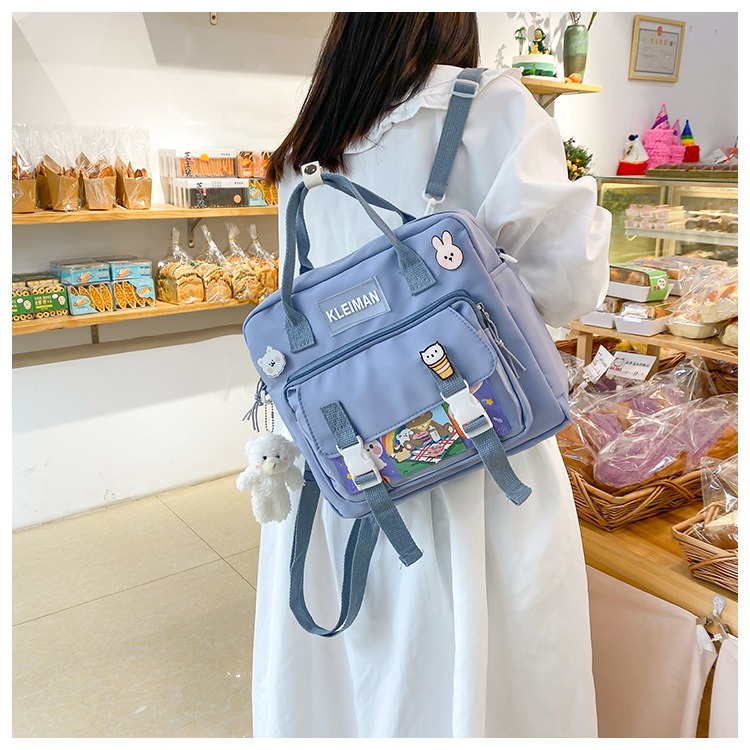 Book bag, handbag, canvas bag, large-capacity crossbody bag for girls, single-shoulder bag for primary school students, tutorial bag for classes, tutoring undefined