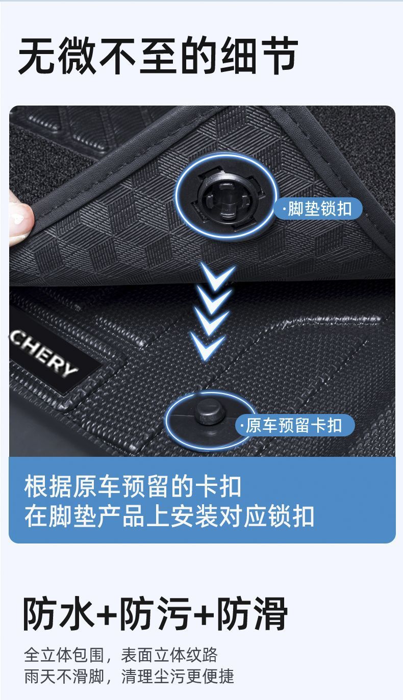 TPE Car Floor Mats for Chery eQ1 Ant 2024, Front Row