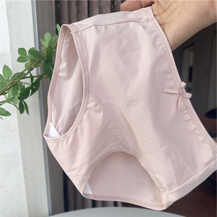 60 daily orders foreign trade Women's solid color cotton briefs hip-wrapped fat man lengthened plus size one-piece delivery