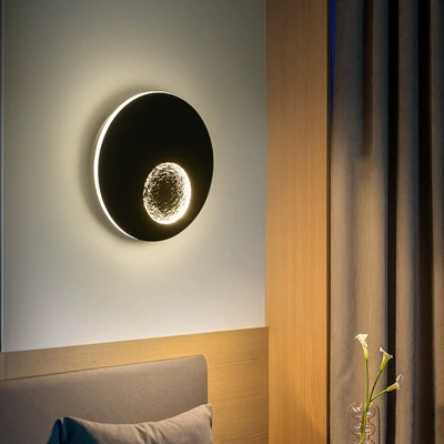 Black round lunar eclipse model 23cm 22 watts