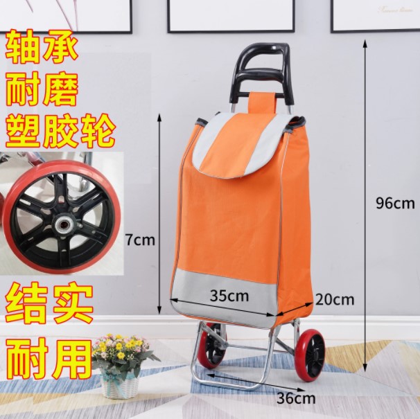Carrito de compras de escaleras, pequeño carro de tracción de equipaje, carro de tracción de mano, remolque plegable portátil, carro pequeño