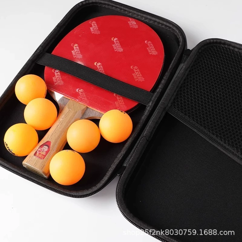 Raqueta cuadrada para tenis de mesa Zhebao, estuche protector espacioso, protección contra caídas