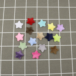 2.5cm plush star embossing accessories five-pointed star hair accessories hair accessories hair accessories handmade jewelry material diy accessories