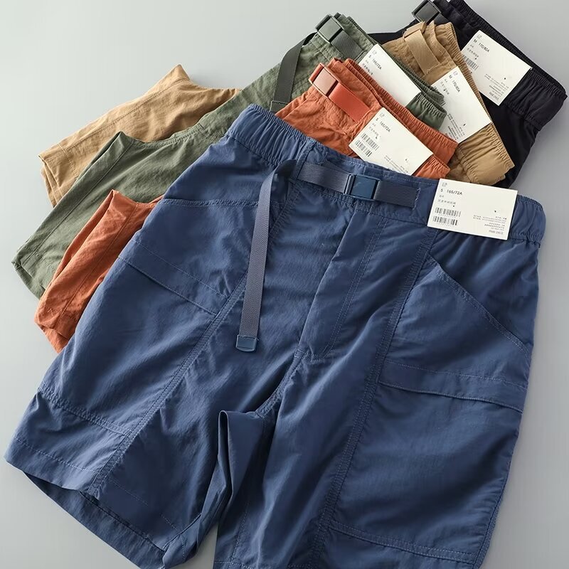 Foreign trade cut! Functional overalls! Outdoor Quick-drying Ice Silk Summer Loose Multi-pocket Pants Shorts Foreign trade cut! Functional overalls! Outdoor Quick-drying Ice Silk Summer Loose Multi-pocket Pants Shorts