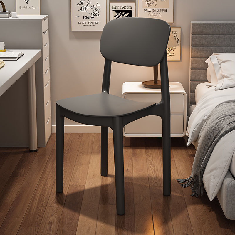 Thickened Plastic Computer Chair for Home Use, Modern Minimalist Stool, Mahjong Chair, Dining Table Chair Combination, Chair with Backrest