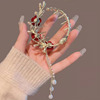 Ponytail from pearl with tassels, hairgrip, hairpins, hair accessory, wholesale