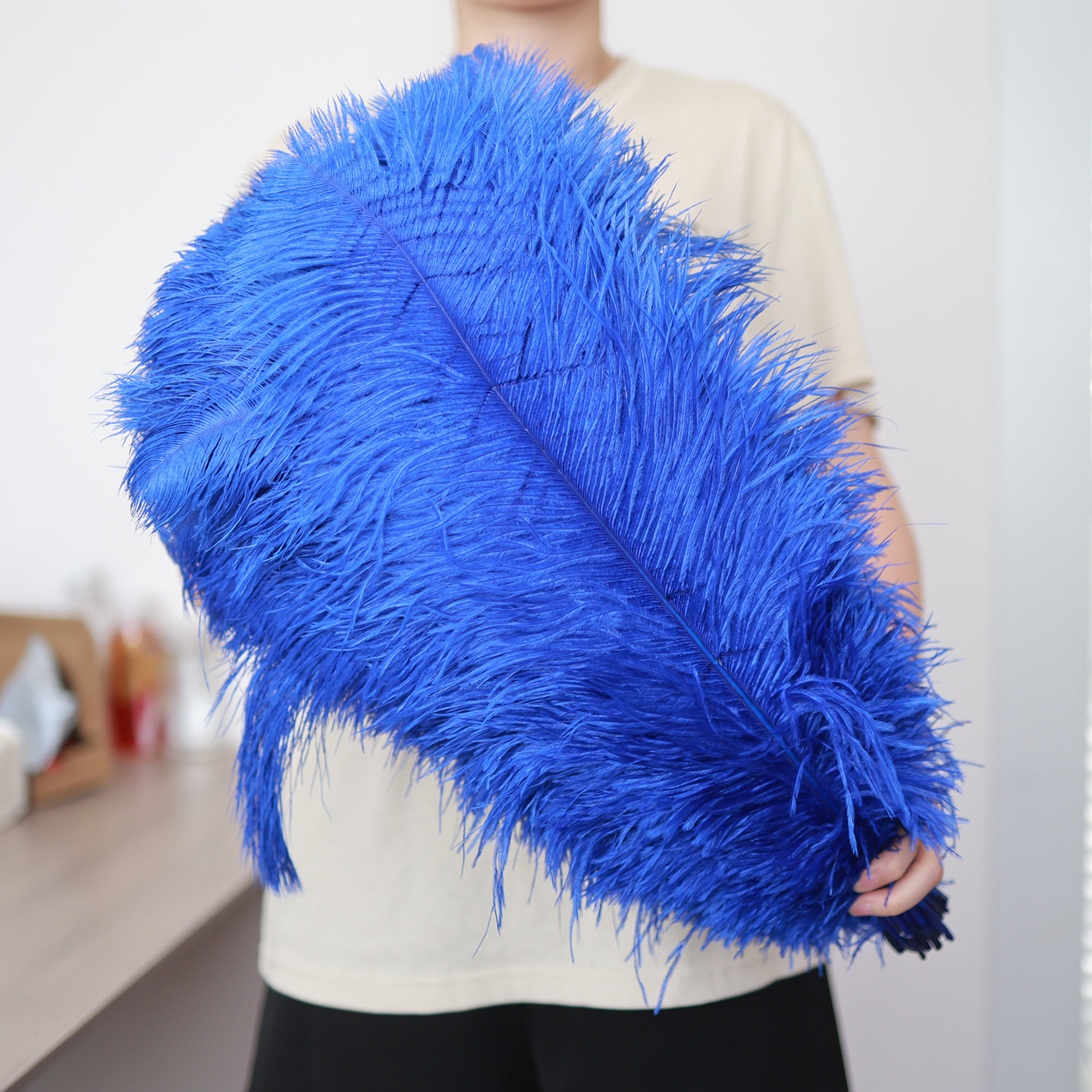55 - 60cm plumas de avestruz de Sudáfrica al por mayor accesorios de ropa DIY accesorios materiales accesorios de diseño de boda lana de avestruz