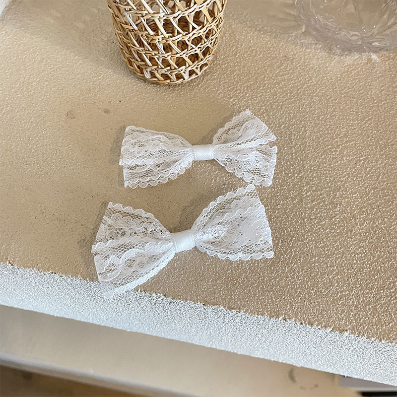 Women's Elegant Simple Style Bow Knot Lace Hair Clip Hair Tie Brooches display picture 9