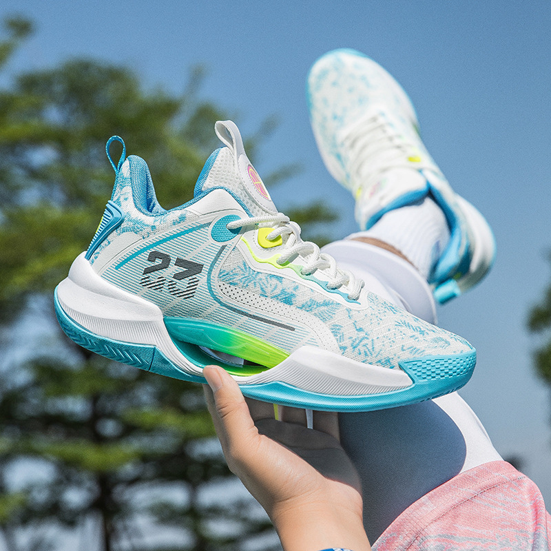 Can Be Shipped on Behalf of No. 23 Luminous Basketball Shoes for Men, Practical Sneakers for Couples, Sports Shoes for Teenagers, Primary and Secondary School Students, Training