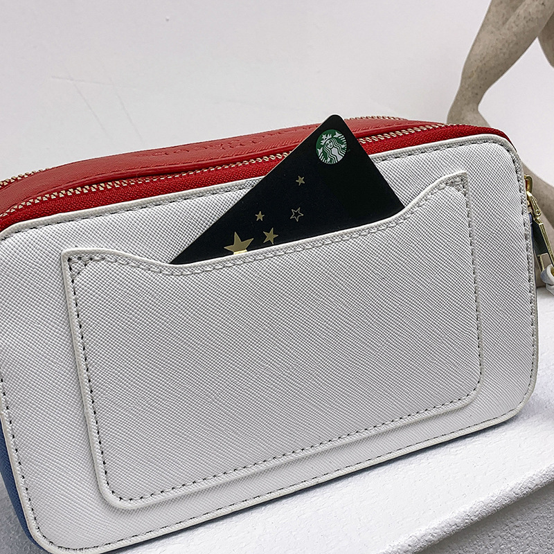 2025 bolso de cámara de dos piezas de color de contraste de nuevo estilo transfronterizo bolso de mensajero para mujer de alta calidad