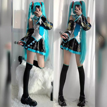 初音未来miku动漫cosplay假发 蓝色双马尾长直发cos假发