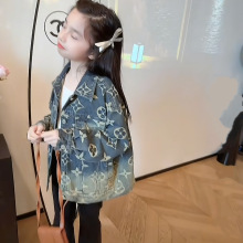 男女童春秋款外套2025新款儿童洋气女宝秋季长袖牛仔衣夹克衫上衣