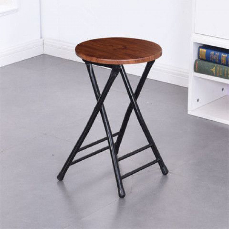 Taburete plegable silla de comedor doméstica taburete silla de respaldo silla de entrenamiento silla de dormitorio de estudiantes silla de computadora simple taburete redondo plegable
