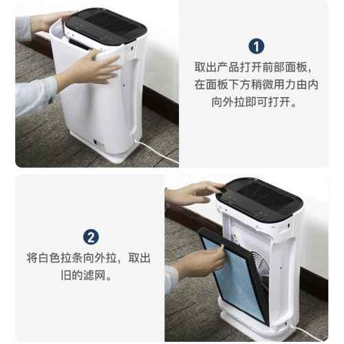 Negative Ion Air Purifier Home Indoor Formaldehyde Odor Secondhand Smoke Filter Sterilization Disinfection Purifier