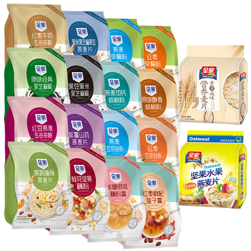 FamilyMart oatmeal 838g whole grains, whole grains, lotus seed soup, lotus root powder, sesame paste, breakfast substitute for family
