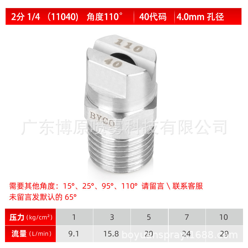 2 포인트 1/4(11040)110 도 40 코드 4.0mm 구멍