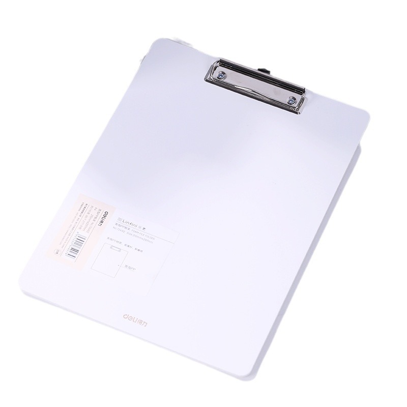 Deli 72492 simple tablero clip A4 carpeta tablero de la tableta del cojín clip menú clip férula de papel