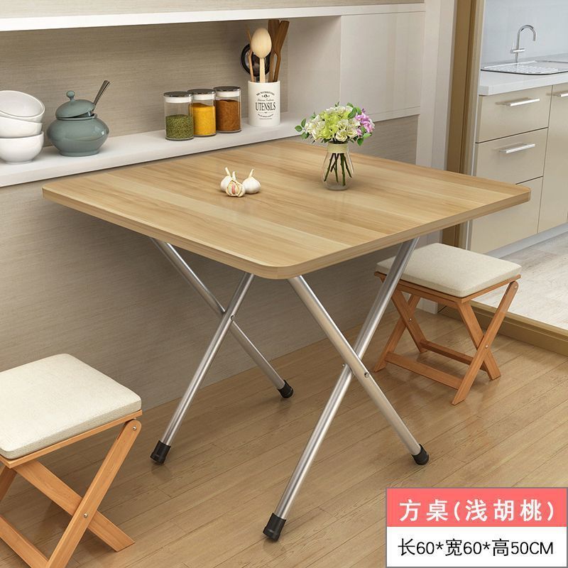 折りたたみテーブル、家庭用ダイニングテーブル、賃貸住宅、賃貸、小さなテーブル、寮、屋外ポータブル屋台、シンプルな正方形テーブル|undefined