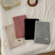 Wool embroidered bow scarf-rouge powder