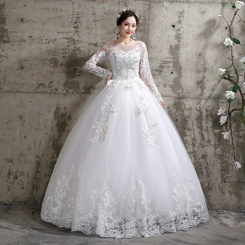 Forest-Style Ultra-Fairy Dreamy Wedding Dress 2026 New Model Elegant Bride Off-Shoulder Court-Style Wedding Gown Simple Forest-Style Ultra-Fairy Dreamy Wedding Dress 2026 New Model Elegant Bride Off-Shoulder Court-Style Wedding Gown Simple