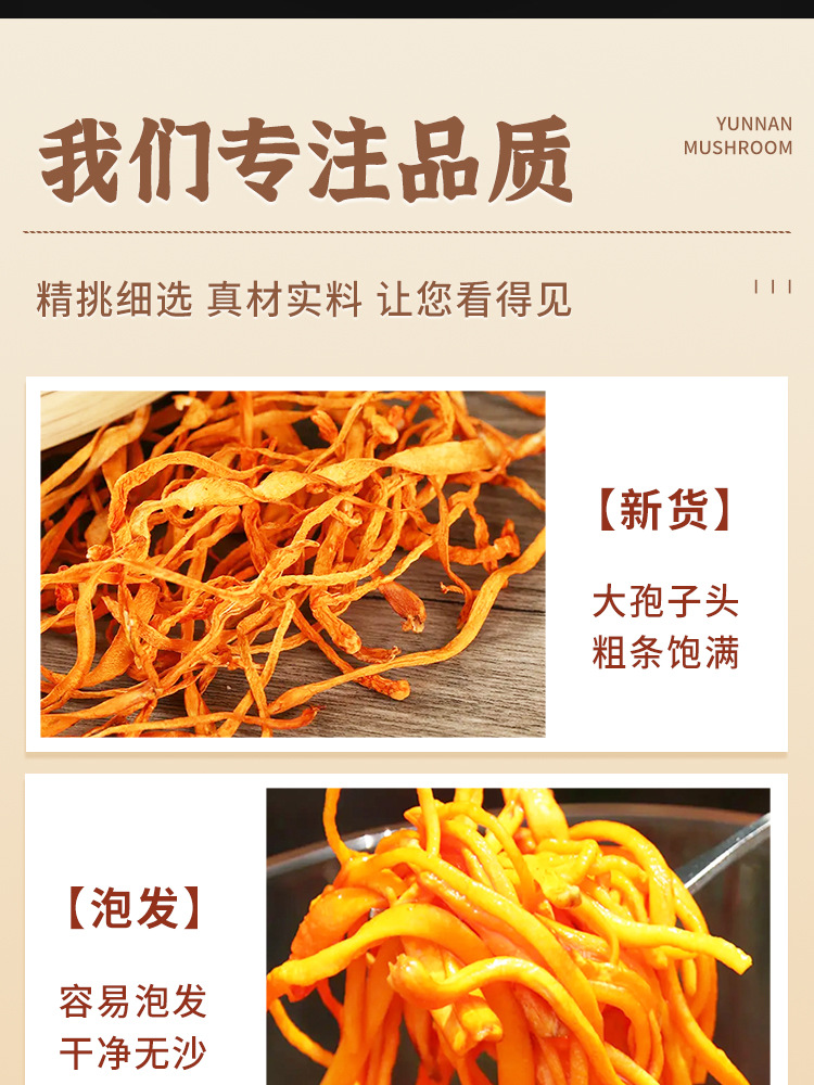 Dried Cordyceps Flower 500g Bei Chong Cao Caterpillar Fungus Soup Herb for Stewing Chicken and Daily Wellness Cooking key features