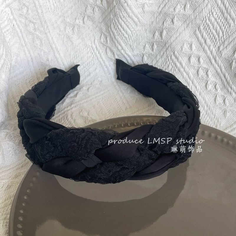 Ободок (стиль Chanel) — черная лента и широкий палитра цветов, элегантный корейский дизайн