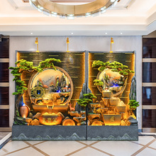 公司流水摆件水幕墙喷泉鱼缸办公室庭院水系景观客厅风水轮循环水