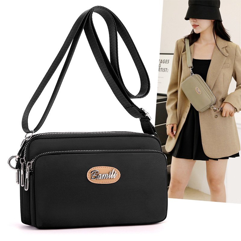 2025 nuevo estilo coreano moda transfronteriza todo fósforo Oxford tela bandolera bolso pequeño ligero casual de hombro para mujer
