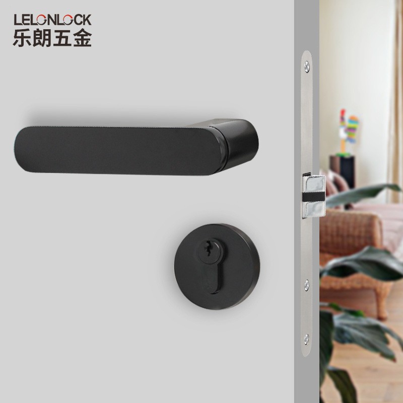 Cerradura interior minimalista italiana aleación de zinc manija sólida cerradura separada cerradura silenciosa de madera doméstica cerradura de habitación