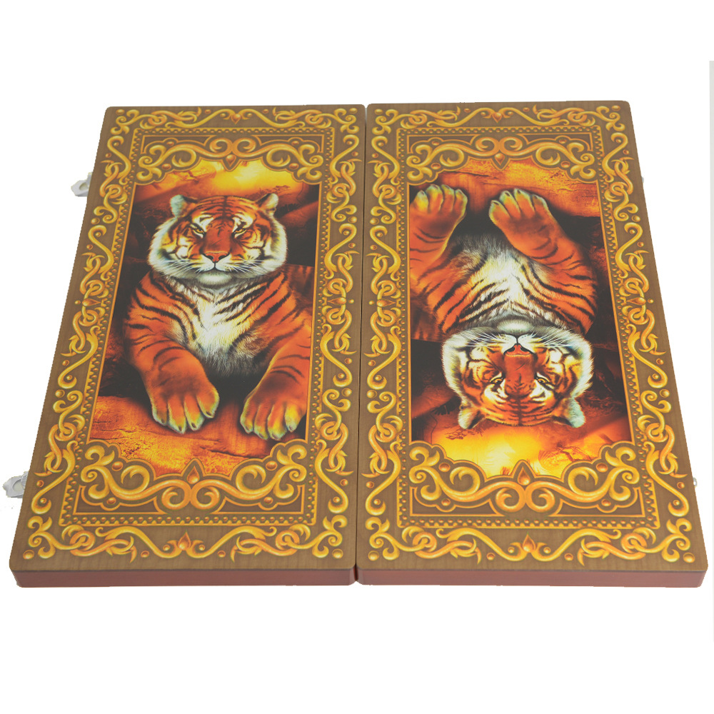 Advanced sense wooden backgammon portable folding multi-size leisure entertainment chessboard wholesale foreign trade puzzle party tour