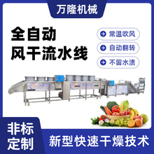 蔬菜冷冻前加工处理设备胡萝卜清洗漂烫流水线土豆片风干机冷却机