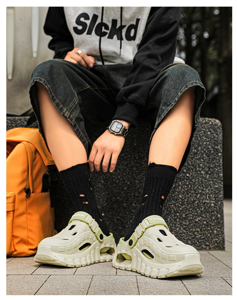 Men's Height-increasing Slippers Non-slip Thick-soled Clogs Outdoor_voghion.com