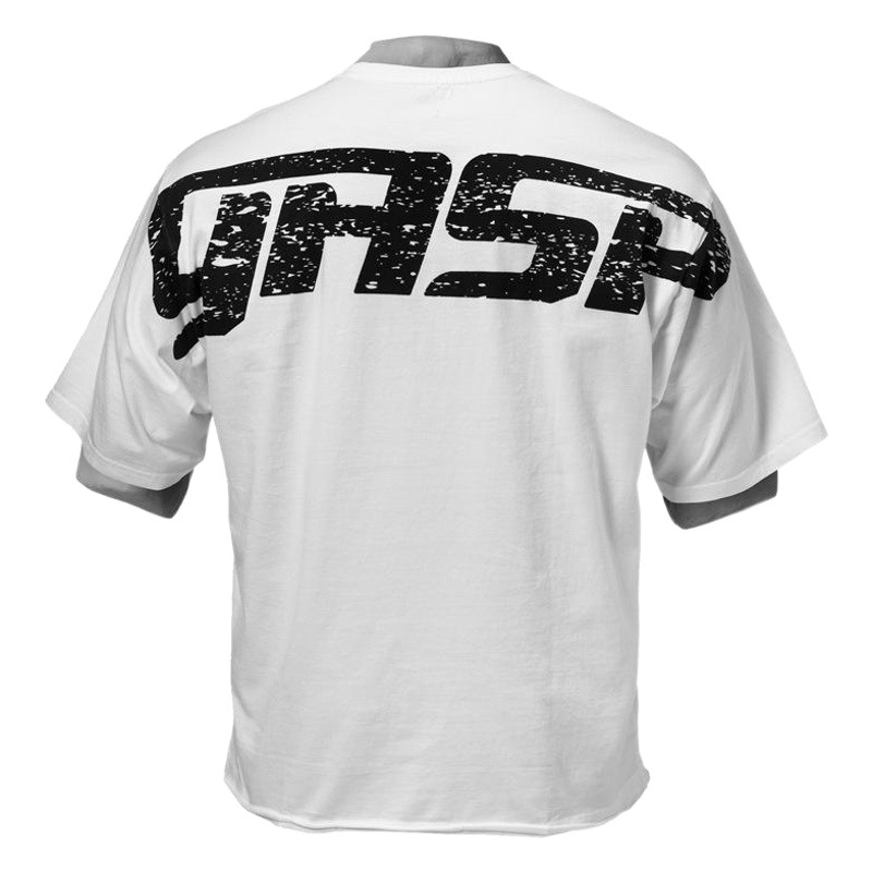 GASP Summer New Sports Training Loose Bodybuilding Fitness Muscle Leisure Large Size Short Sleeve Middle Sleeve Hair