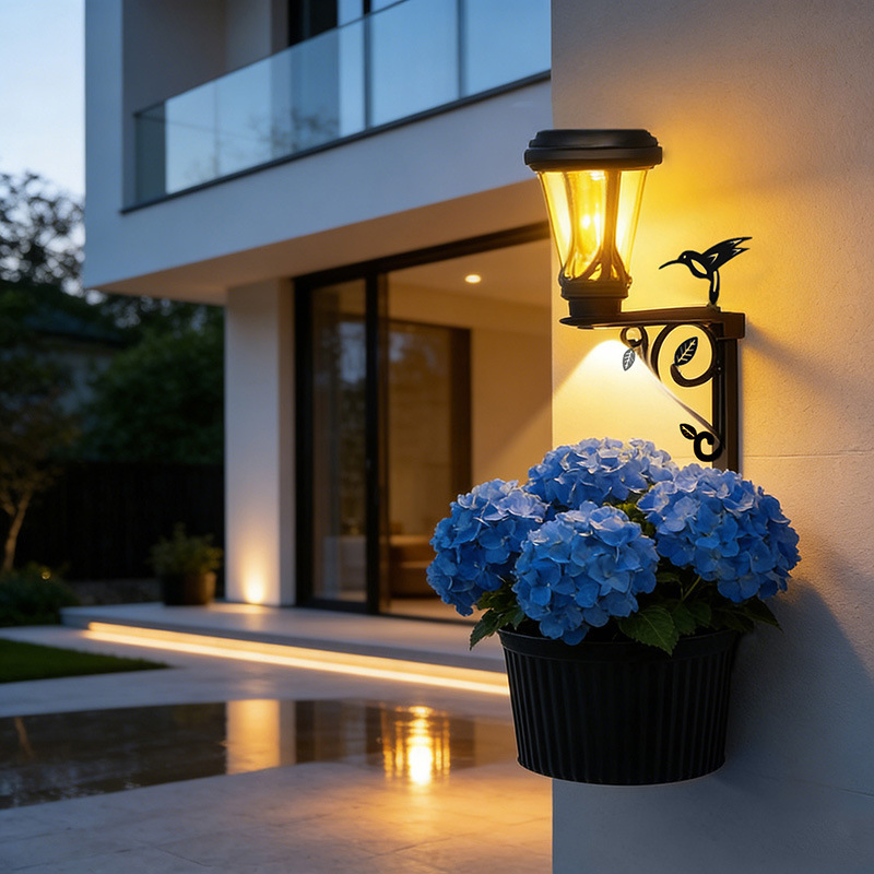 Cross-Border Solar Garden Lights, Outdoor Lights, Simulated Flower Pot Lights, Lawn Lights, Ground Plug Lights, Sensor Lights, Ambient Garden Lights
