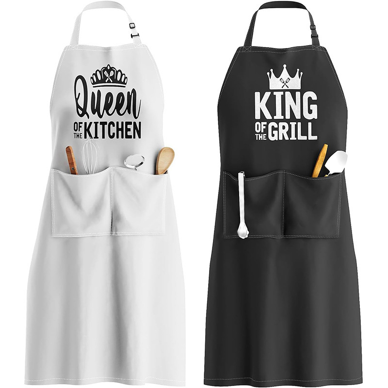 Cross-Border Hot-Selling Letter Printed Apron Kitchen Home Cooking Housework Cooking Smock Restaurant Oil-Proof Work Apron Cross-Border Hot-Selling Letter Printed Apron Kitchen Home Cooking Housework Cooking Smock Restaurant Oil-Proof Work Apron