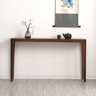 Solid Wood Table Modern Simple Table Black Walnut Entrance Table New Chinese Style Long Table Table Flat Head Table