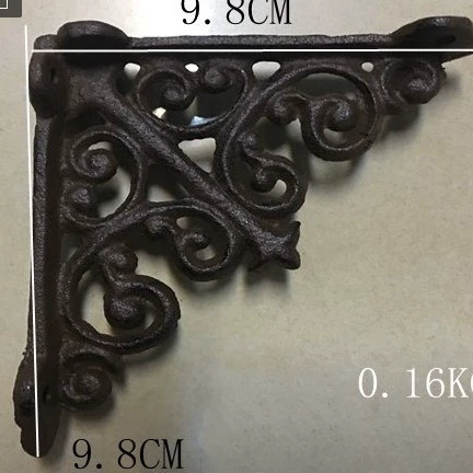Цветок кованого железа правый угол рама YH04581 чугун правый угол рама