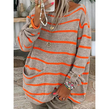 J 63450 Color Block Stripe Sweater ײɫ����ë�¿羳��ó