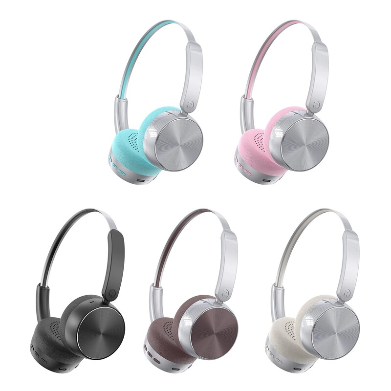 国境を越えた AKZ-68A ヘッドセット ワイヤレス Bluetooth ノイズキャンセリング ヘッドセット、女性用の TikTok レトロな装飾が施されたコンパクトなヘッドセット。|undefined