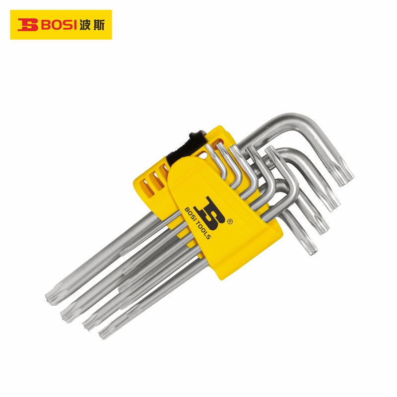 波斯 九件套梅花六角扳手 梅花星形米字内六花9件螺丝刀BS423170