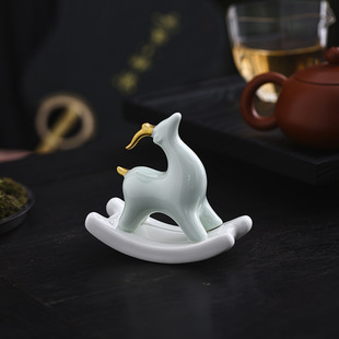 All the way you ceramic decoration deer animal micro landscape tea pet indoor desktop cute jewelry tea set accessories tea play