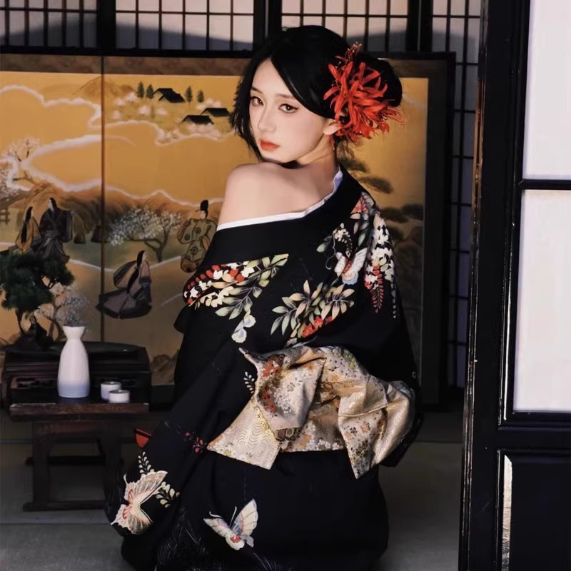 Rojo al otro lado flores clip de cabello para mujeres de alto nivel clip lateral detrás de la cabeza imitación de flores clip de boca de pato clip de cabello tocado