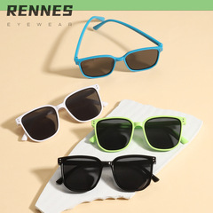 兒童太陽鏡圓框男童小孩子女童墨鏡時尚親子款2023眼鏡潮